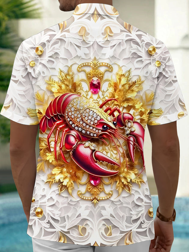 men's aloha shirt back view