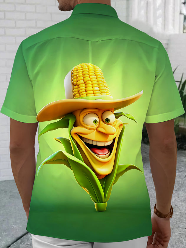 men's artistic design shirt back view