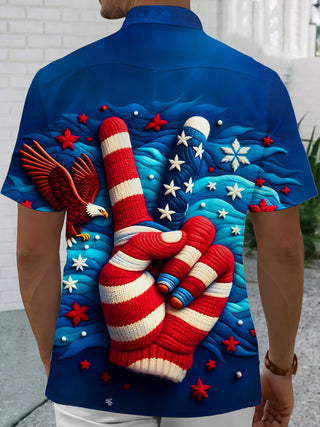 men's patriotic shirt back view