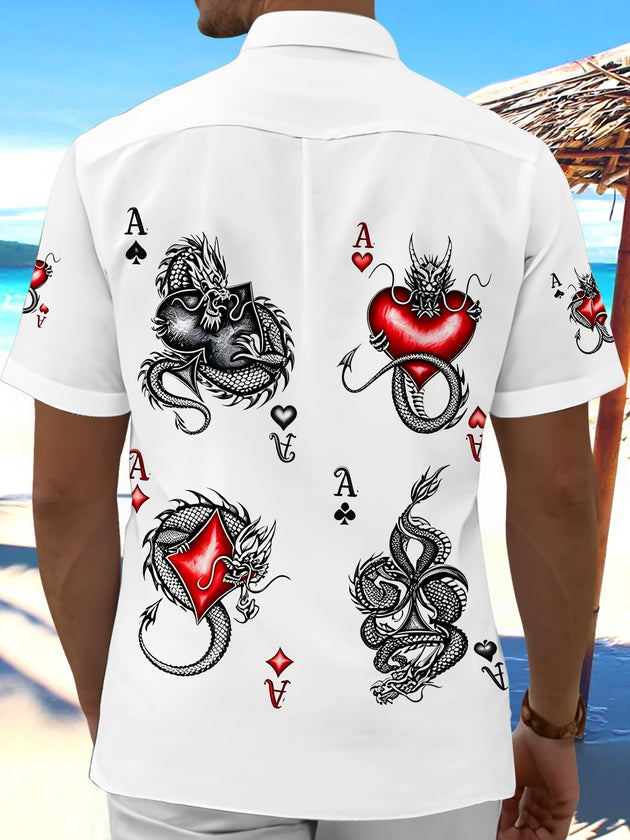 men's mythical print shirt back view