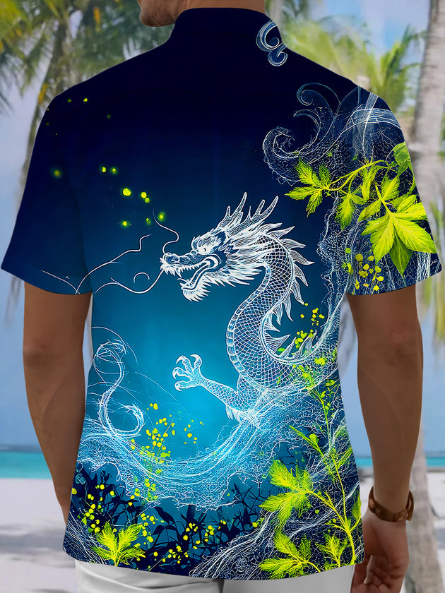 Dragon Men's Pocket Short Sleeve Shirts