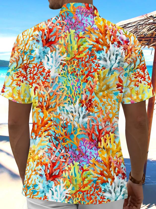 men's aloha shirt back view
