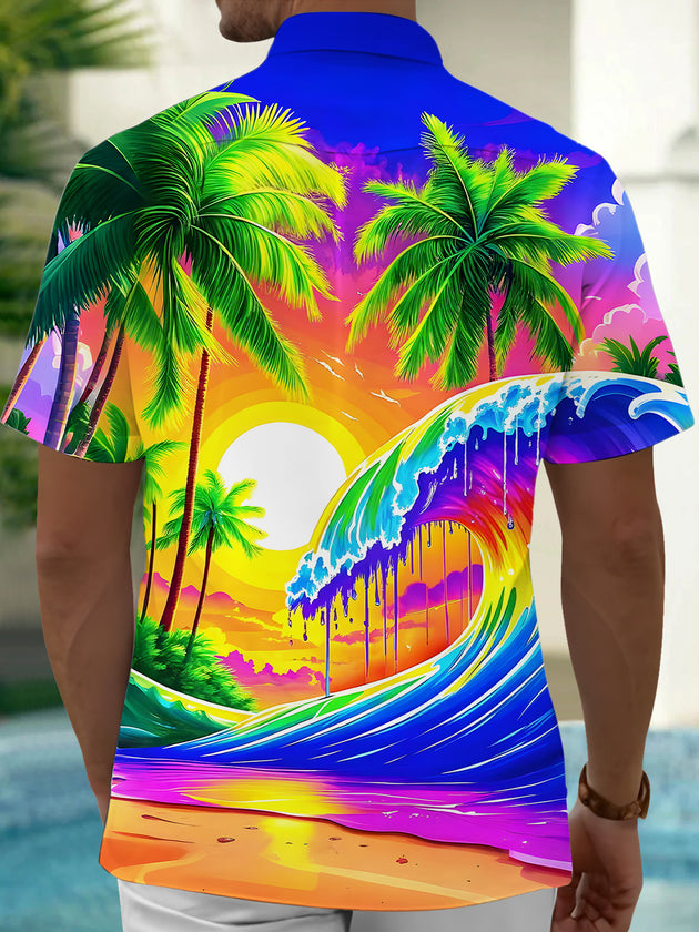 men's aloha shirt back view