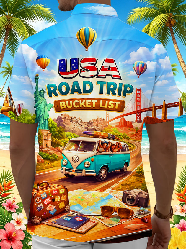men's aloha shirt back view