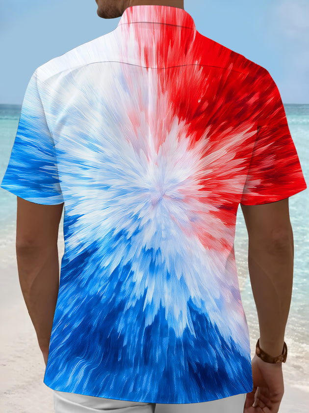 men's tye dye shirt back view