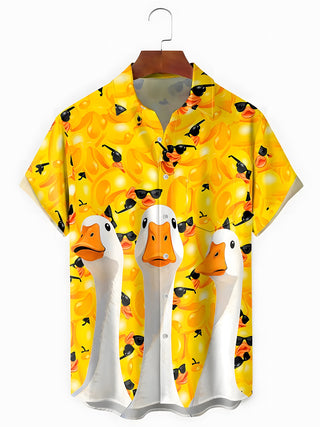 men's Hawaiian shirt front view tropical beach vacation