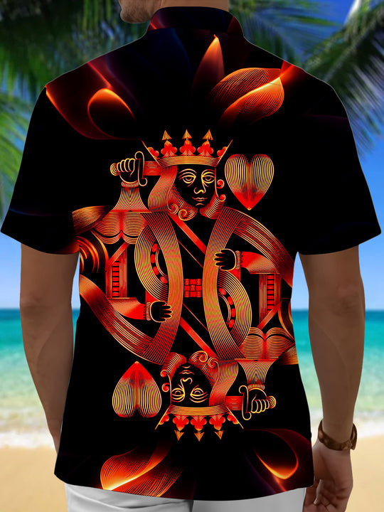 Poker Men's Pocket Short Sleeve Shirts