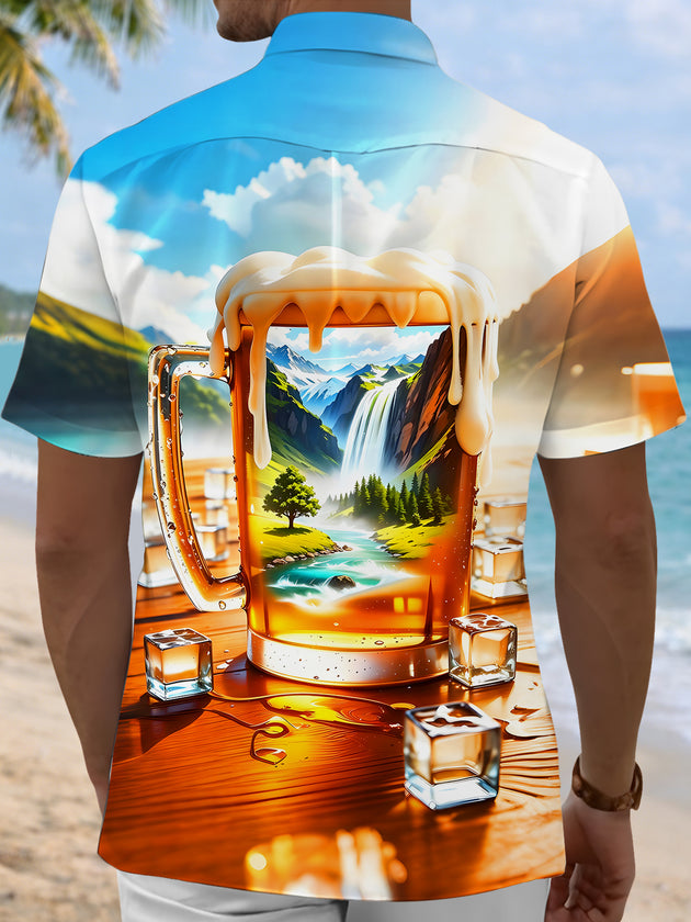 men's aloha shirt back view