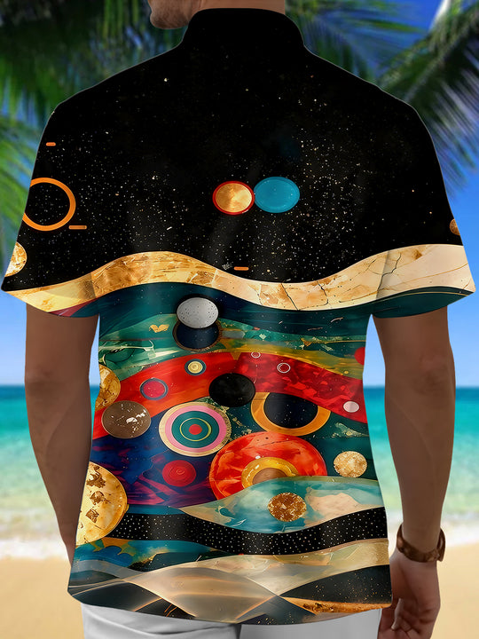 Geometry Men's Pocket Short Sleeve Shirts
