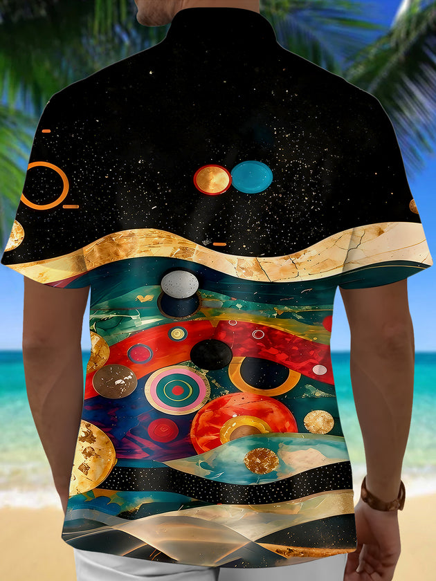 Geometry Men's Pocket Short Sleeve Shirts