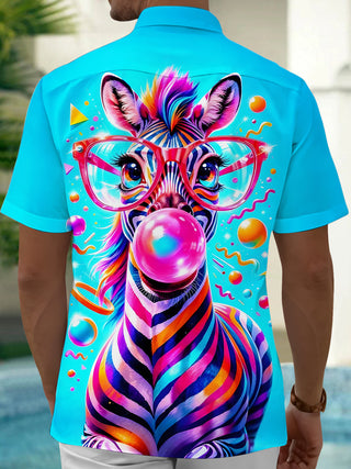 men's aloha shirt back view