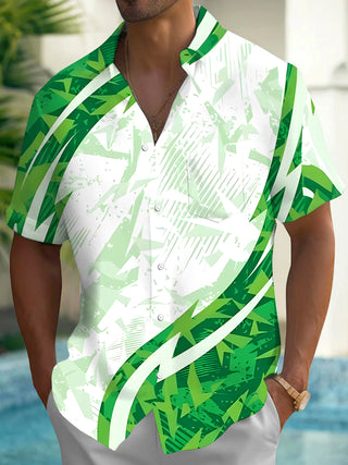 men's Hawaiian shirt front view tropical beach vacation