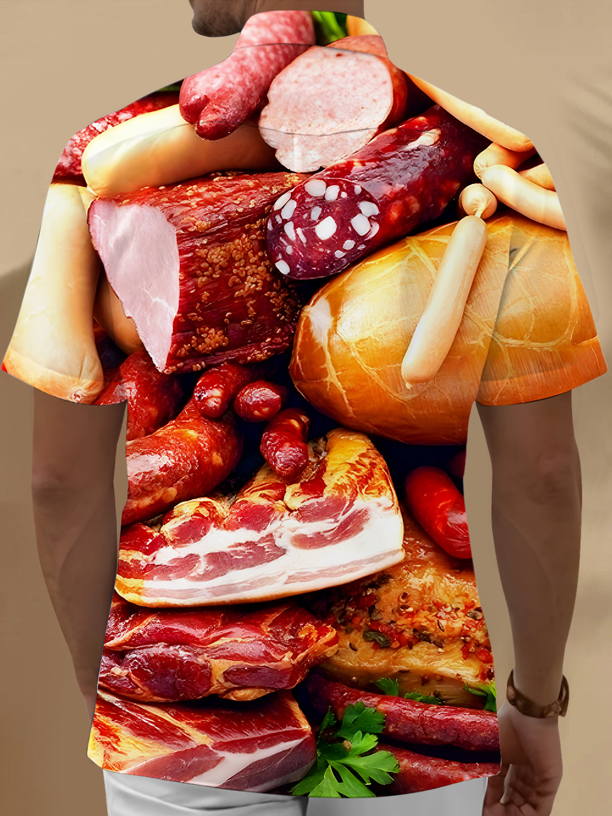 Food Men's Pocket Short Sleeve Shirts