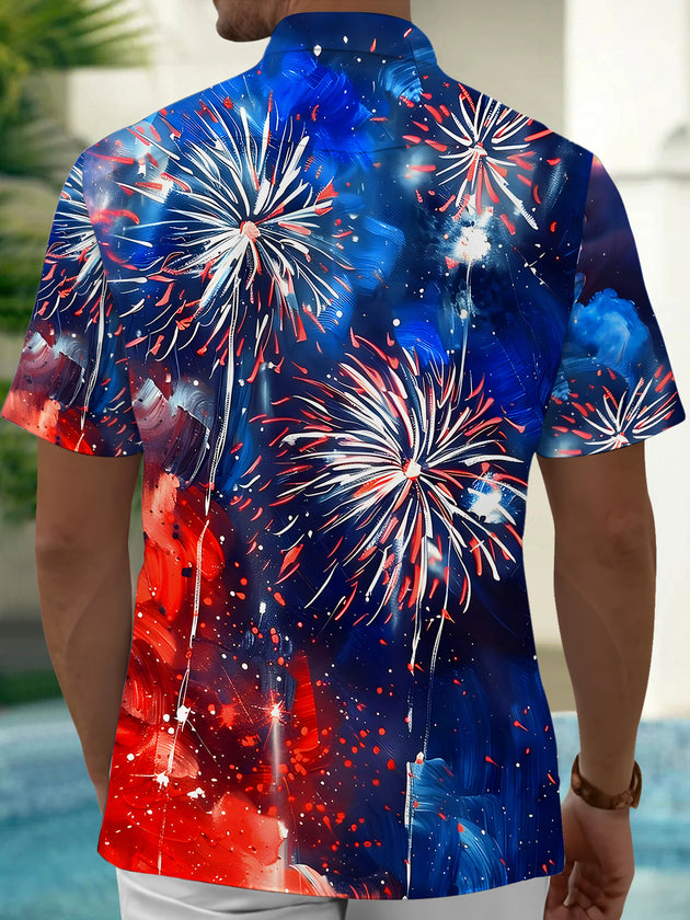 Fireworks Men's Pocket Short Sleeve Shirts