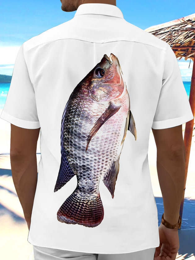 men's aloha shirt back view