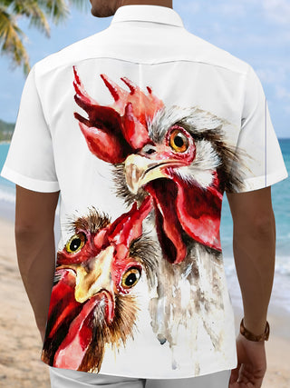Men's pocket short sleeve shirt back view