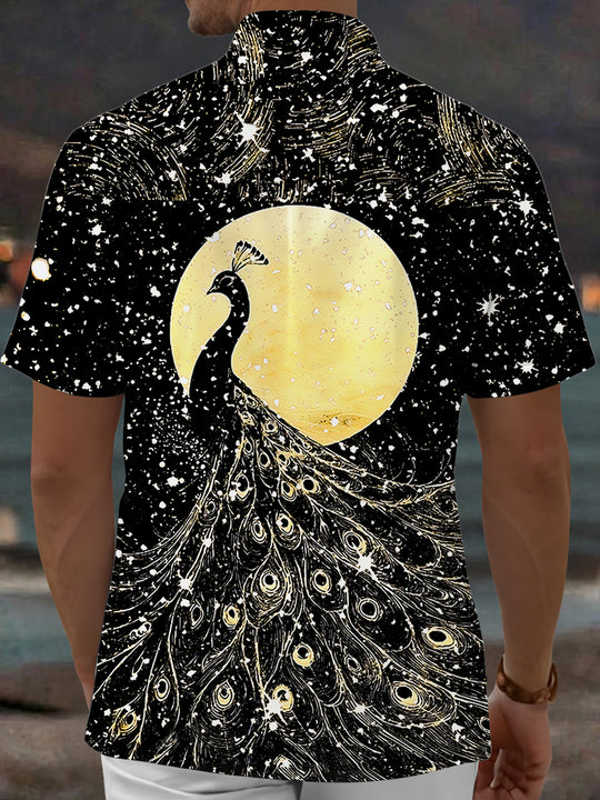 Peacock Men's Pocket Short Sleeve Shirts