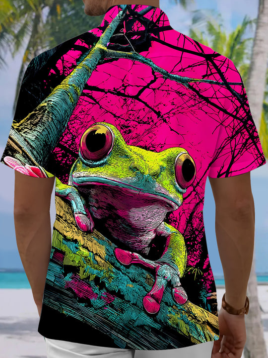 men's aloha shirt back view