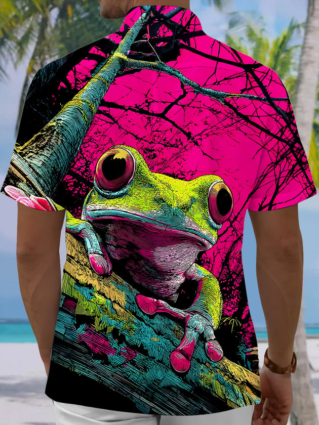 men's aloha shirt back view