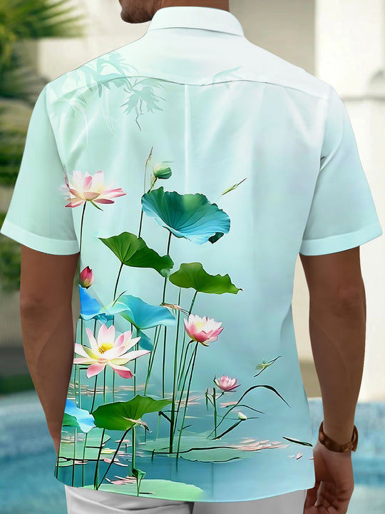 Lotus Leaf Men's Pocket Short Sleeve Shirts