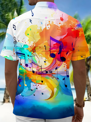 men's colorful tye dye shirt back view