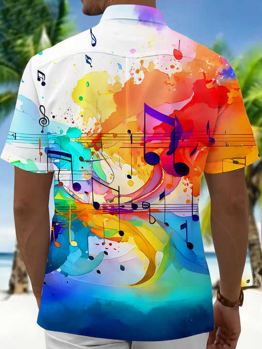 men's colorful tye dye shirt back view