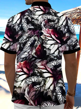 men's geometric print shirt back view