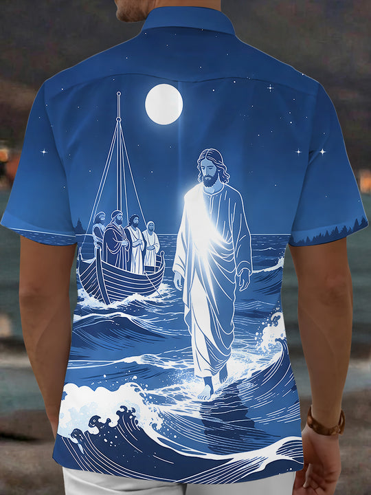 Christianity Jesus Men's Pocket Short Sleeve Shirts