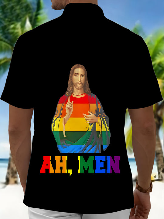 Jesus Men's Pocket Short Sleeve Shirts