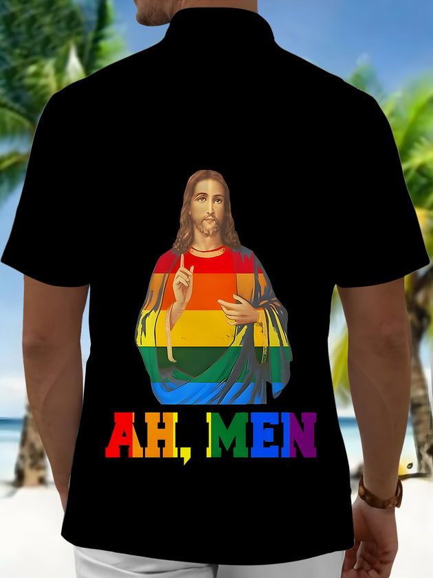 Jesus Men's Pocket Short Sleeve Shirts