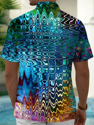 Abstract Men's Pocket Short Sleeve Shirts