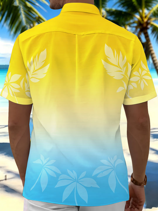 Hawaiian Leaf Men's Pocket Short Sleeve Shirts