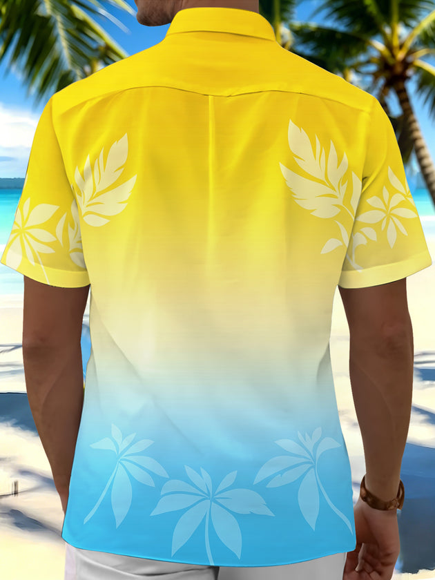 Hawaiian Leaf Men's Pocket Short Sleeve Shirts