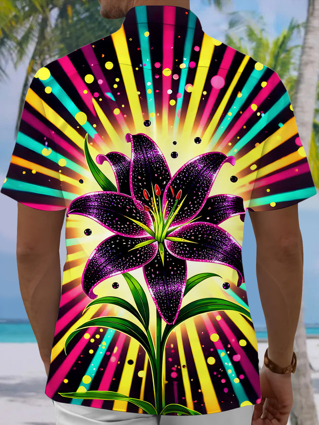 men's aloha shirt back view