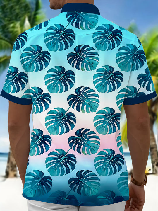 Hawaiian Leaf Men's Pocket Short Sleeve Shirts