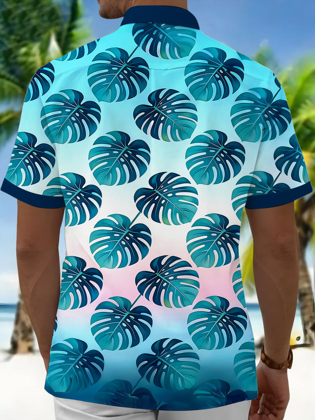 Hawaiian Leaf Men's Pocket Short Sleeve Shirts