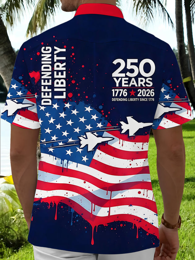 250th Anniversary Celebrate Men's Pocket Short Sleeve Shirts