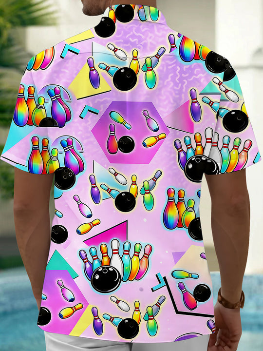 Bowling Men's Pocket Short Sleeve Shirts
