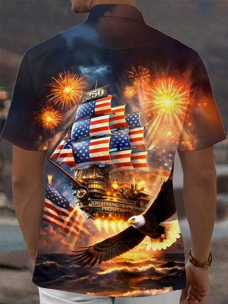 men's patriotic shirt back view