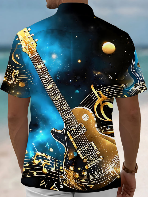 Guitar Men's Pocket Short Sleeve Shirts