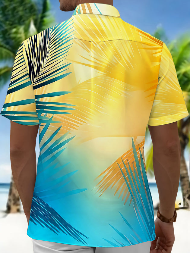 Hawaiian Leaf Men's Pocket Short Sleeve Shirts