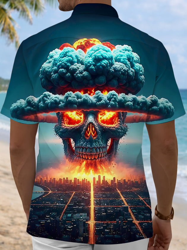 Skull Cloud Men's Pocket Short Sleeve Shirts