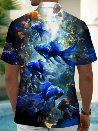 men's aloha shirt back view