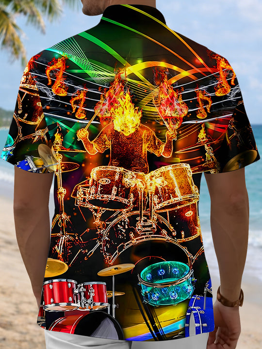 men's band shirt back view
