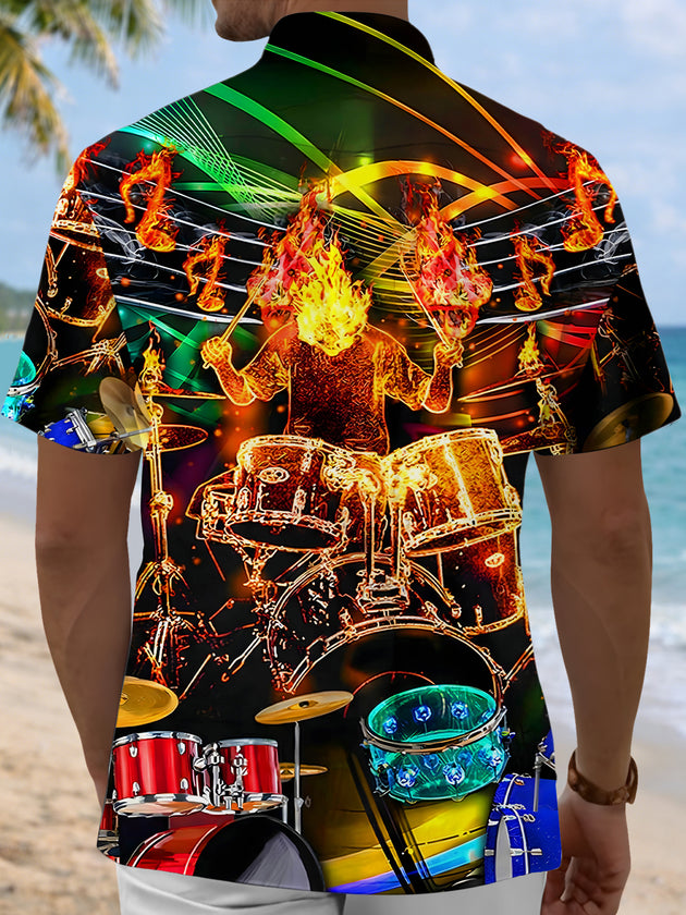 men's band shirt back view