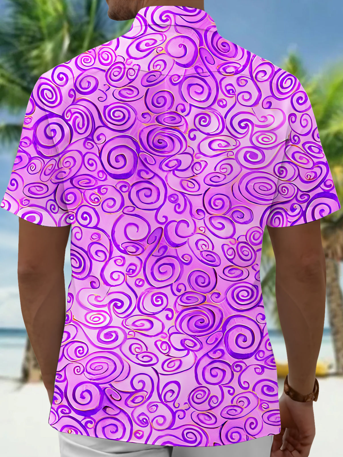 men's pocket shirt back view