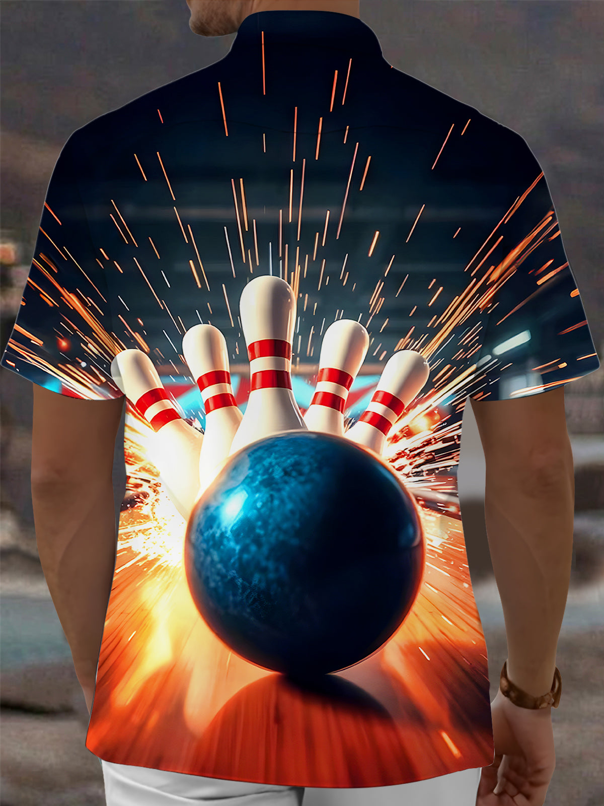 men's tye dye shirt back view
