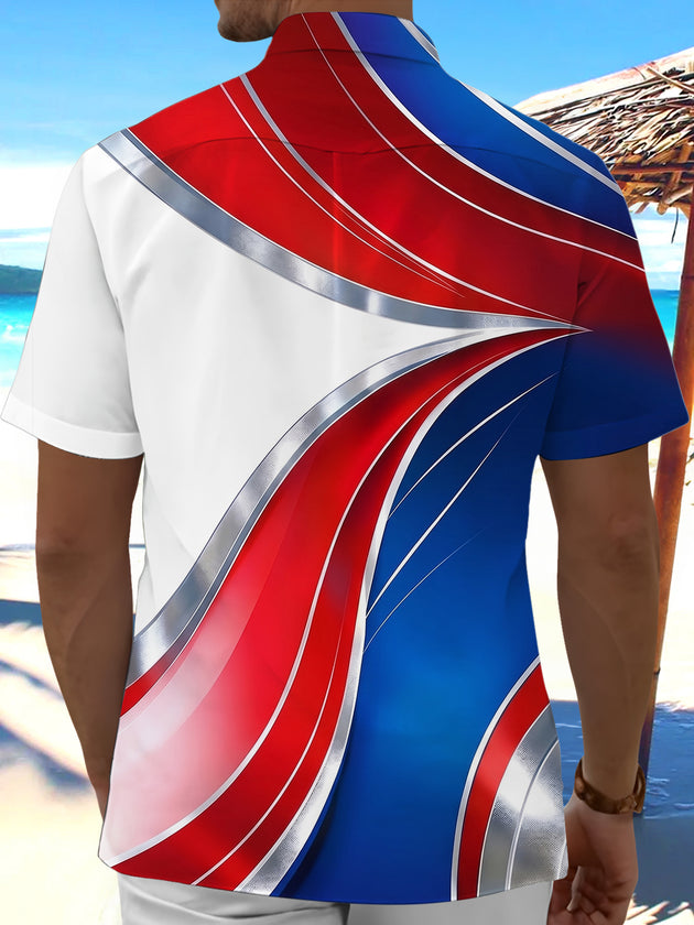 1776 Independence Day Men's Pocket Short Sleeve Shirts