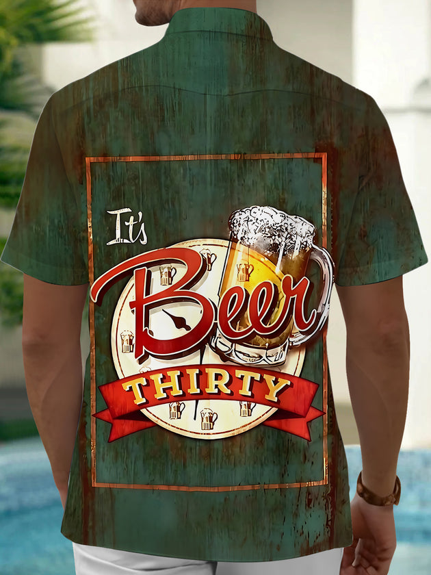 Vintage Beer Men's Pocket Short Sleeve Shirts