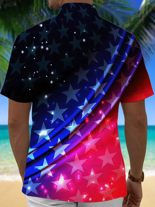 Independence Star Men's Pocket Short Sleeve Shirts